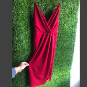 Boohoo red dress
